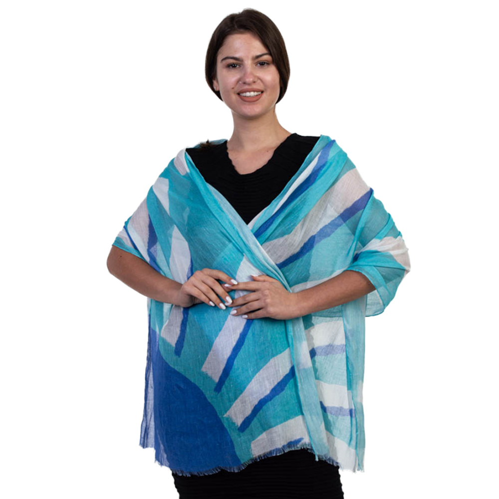 Kiton Scarf Women size 65X187 Dark Turquoise